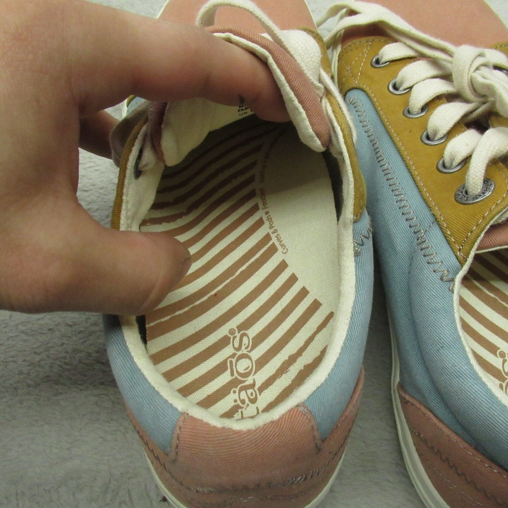 Taos Womens 9 Plim Soul PLS Sneakers Blue Canvas Low Top Lace Up Walking Casual - Picture 9 of 16